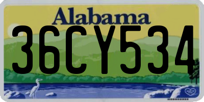 AL license plate 36CY534