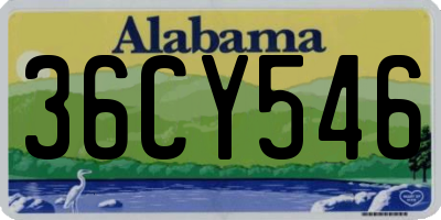 AL license plate 36CY546