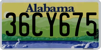 AL license plate 36CY675