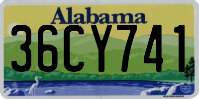 AL license plate 36CY741