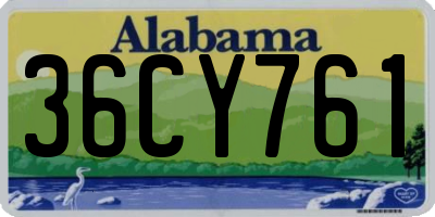 AL license plate 36CY761
