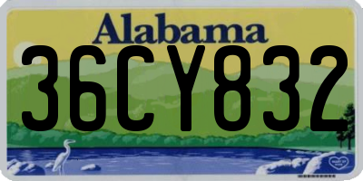 AL license plate 36CY832