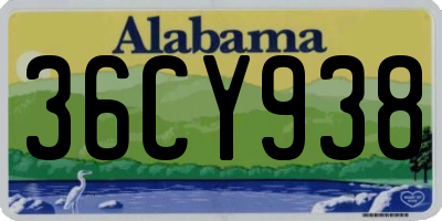 AL license plate 36CY938