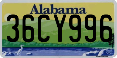 AL license plate 36CY996