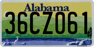 AL license plate 36CZ061