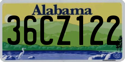 AL license plate 36CZ122