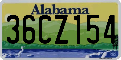 AL license plate 36CZ154