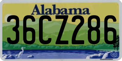 AL license plate 36CZ286