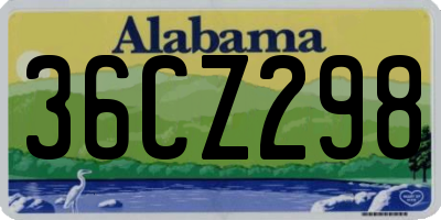 AL license plate 36CZ298