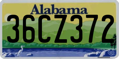 AL license plate 36CZ372