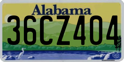 AL license plate 36CZ404