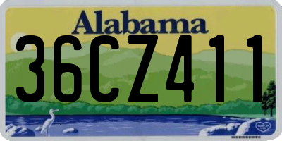 AL license plate 36CZ411