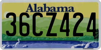 AL license plate 36CZ424