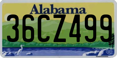 AL license plate 36CZ499