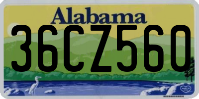 AL license plate 36CZ560