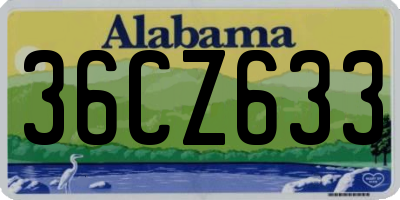 AL license plate 36CZ633