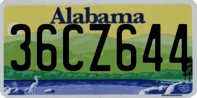AL license plate 36CZ644