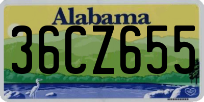 AL license plate 36CZ655