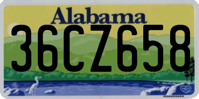 AL license plate 36CZ658
