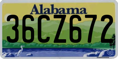 AL license plate 36CZ672