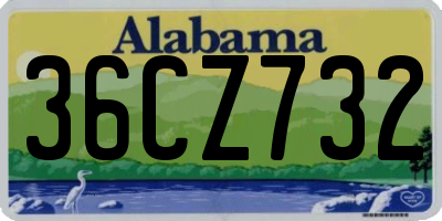 AL license plate 36CZ732