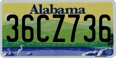 AL license plate 36CZ736
