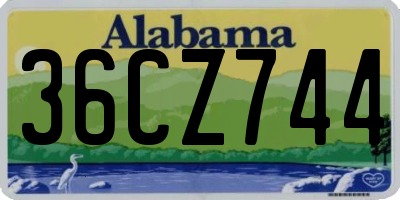 AL license plate 36CZ744