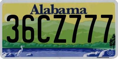 AL license plate 36CZ777