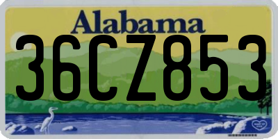 AL license plate 36CZ853