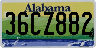 AL license plate 36CZ882