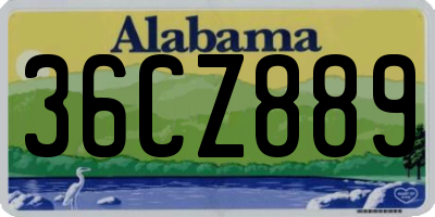 AL license plate 36CZ889