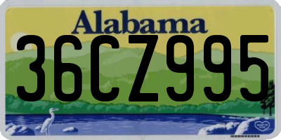 AL license plate 36CZ995