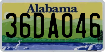 AL license plate 36DA046