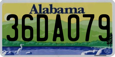 AL license plate 36DA079