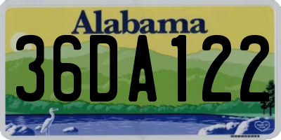 AL license plate 36DA122