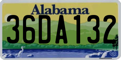 AL license plate 36DA132