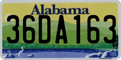 AL license plate 36DA163