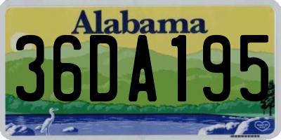 AL license plate 36DA195