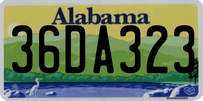 AL license plate 36DA323