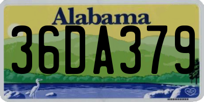 AL license plate 36DA379