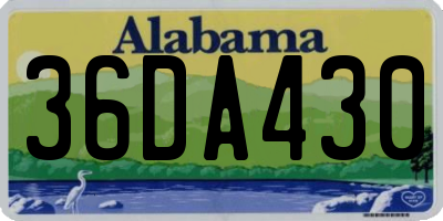 AL license plate 36DA430