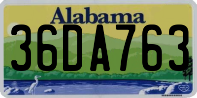 AL license plate 36DA763