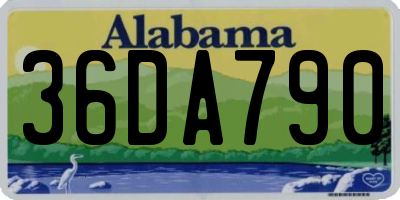AL license plate 36DA790