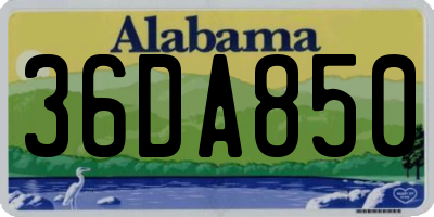 AL license plate 36DA850