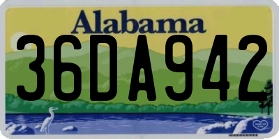 AL license plate 36DA942