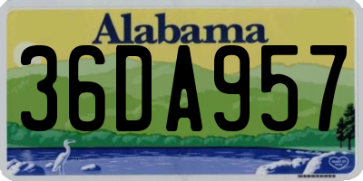 AL license plate 36DA957