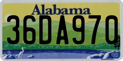 AL license plate 36DA970