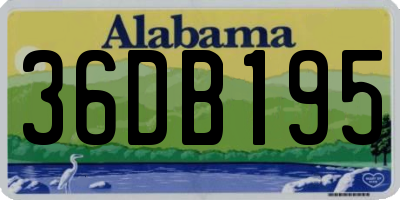 AL license plate 36DB195