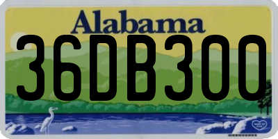 AL license plate 36DB300