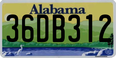 AL license plate 36DB312
